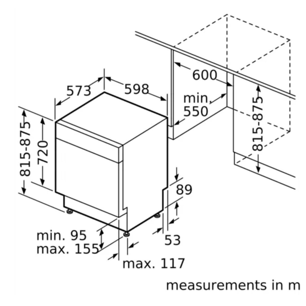 Bosch SMU4HTS01A Underbench Dishwasher - Image 3