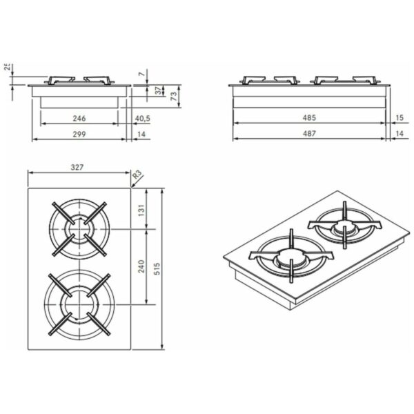 Bora CKA2G Classic 20 Gas Cooktop - Image 2