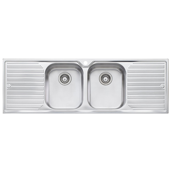 Oliveri DZ153 1TH Double Bowl Topmount Sink - Brisbane Appliance Sales