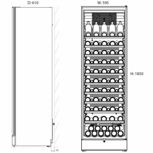 Vintec VWM198PBA-R Wine Cabinet - ExDisplay - Image 3