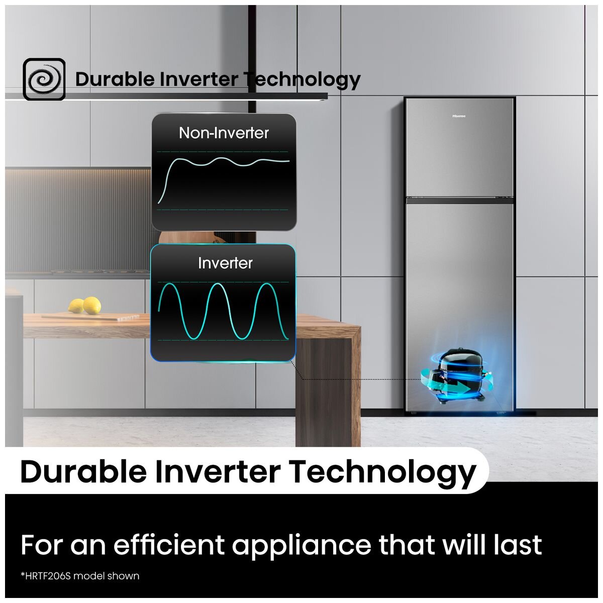 Hisense HRTF206 205L Top Mount Fridge - Image 3