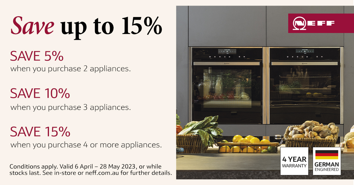 Save up to 15% off Neff Appliance packages - Brisbane Appliance Sales