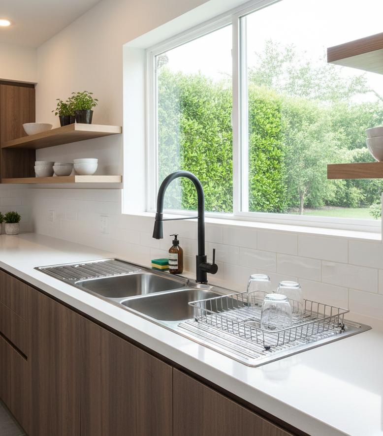 Oliveri DZ153 1TH Double Bowl Topmount Sink - Image 4