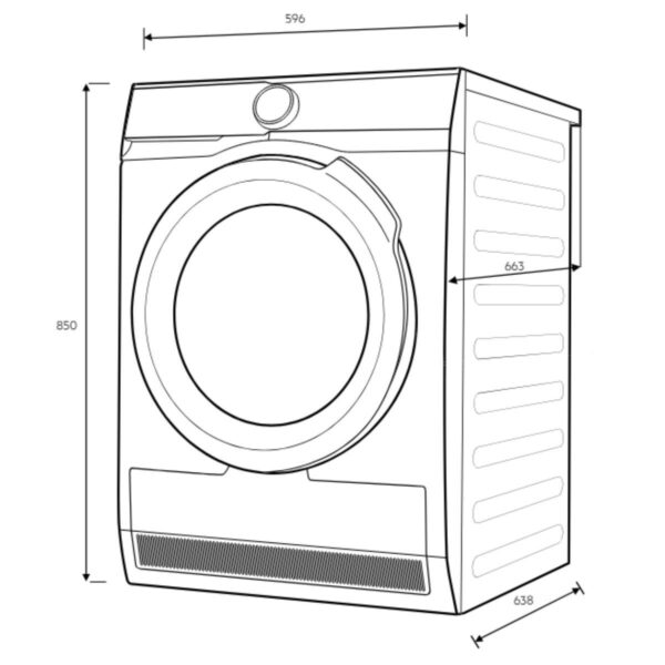 AEG T858M6OBC Heat Pump Dryer - ExDisplay - Image 2