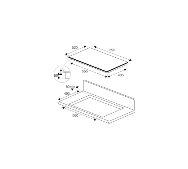 Bertazzoni P604I2M28NV Modern 60cm Induction Hob - Image 2