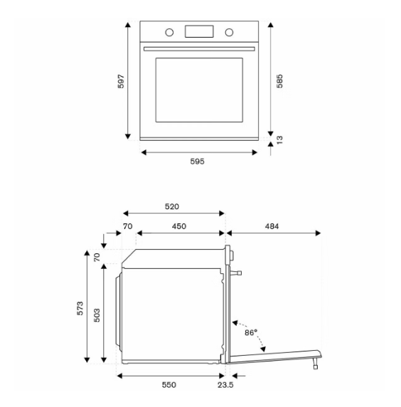 Bertazzoni F6011MODPLX Pyrolytic Oven - ExDisplay - Image 3