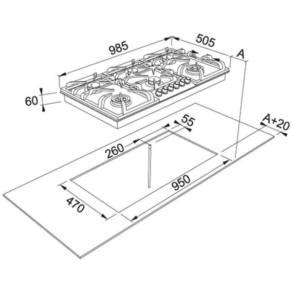 Franke FIG906S1N Stainless Steel Gas Cooktop - Image 2