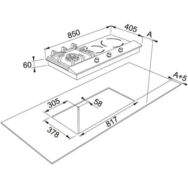 Franke FIXG903B1L Gas & Induction Cooktop - Image 2