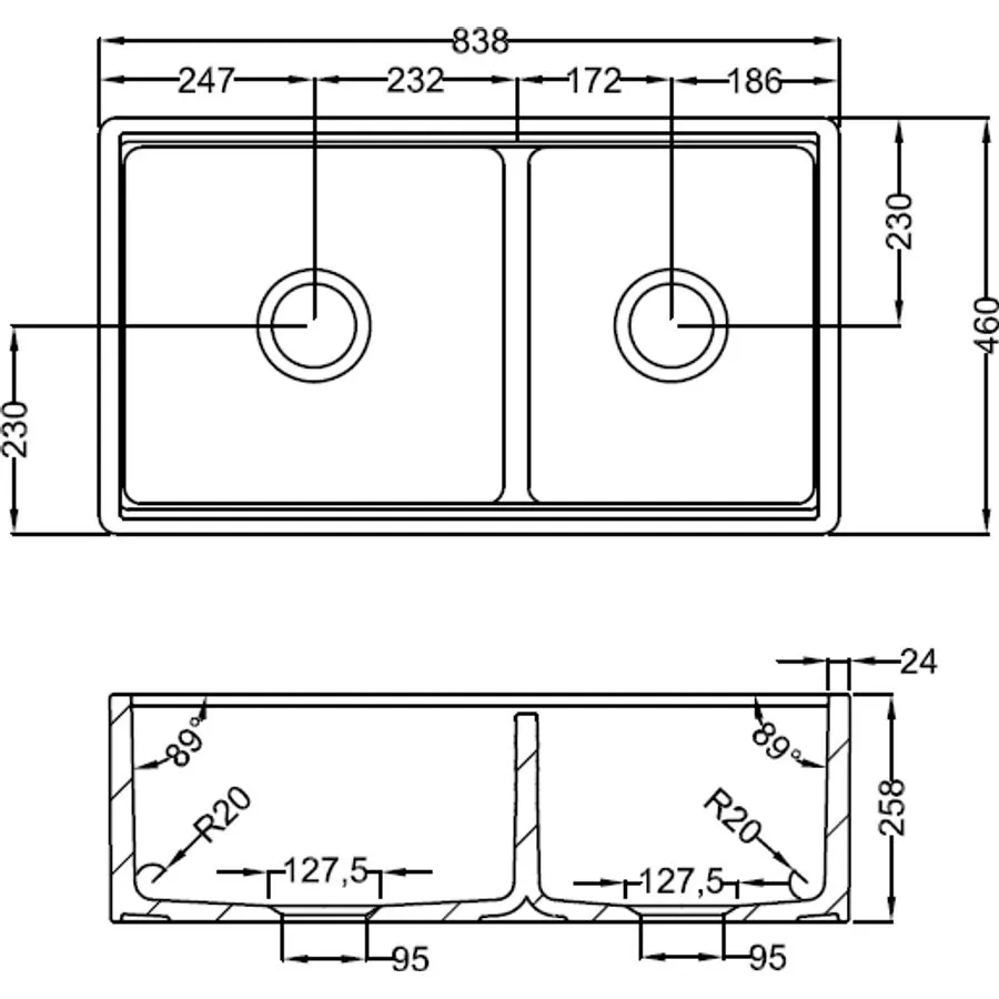 Turner Hastings CV85FS Fireclay Butler Sink - Image 2