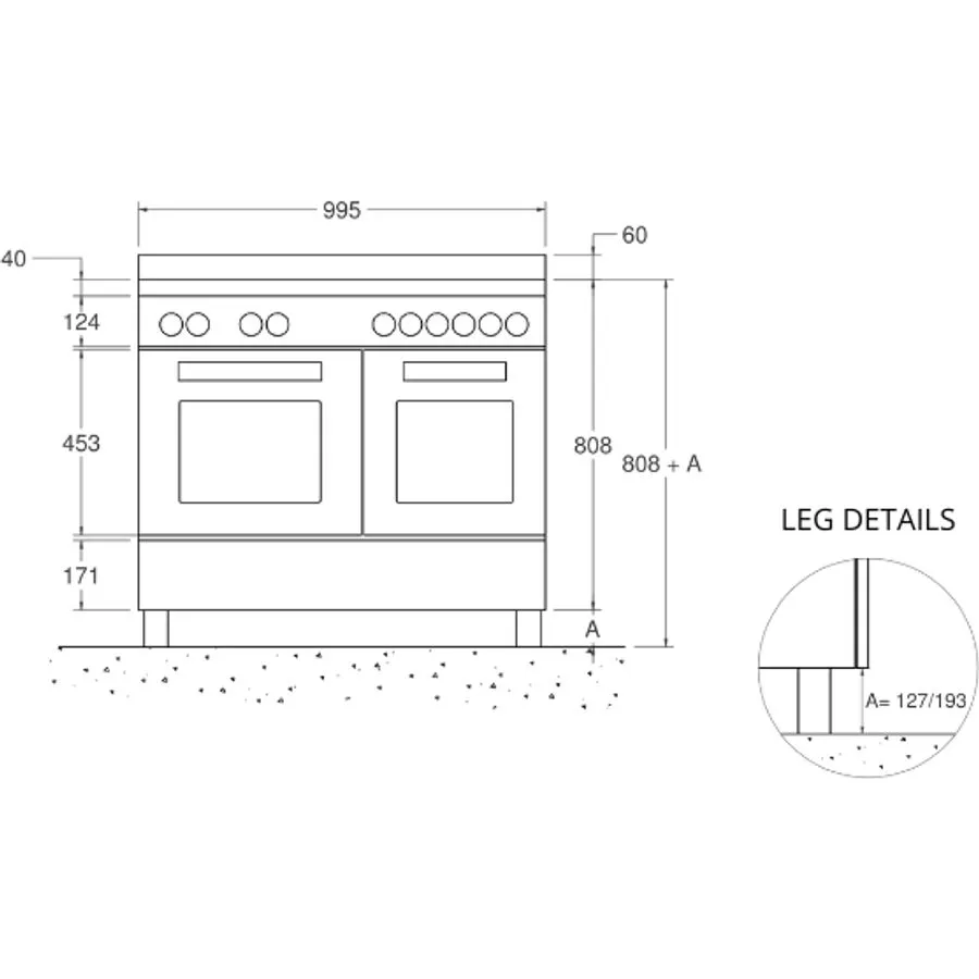 Bertazzoni PRO105I2ECAT 100cm Professional Series Induction Cooker - Image 2