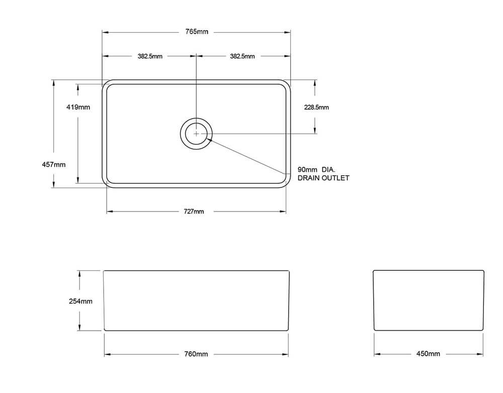 Turner Hastings NO85FS-MB Novi Double Bowl Butler Sink - Image 3