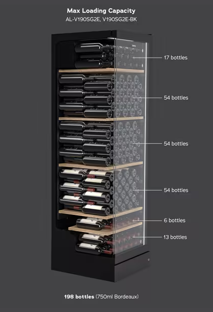 Vintec V190SG2EBK Multi Zone Wine Cabinet - Image 5