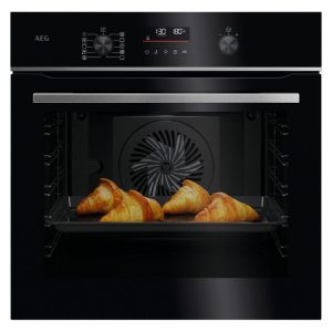 AEG 60cm Pyrolytic Oven with SteamBake (5000 Series) - Black w/ Stainless Steel Trim