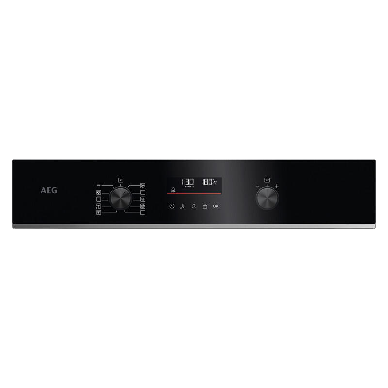 AEG 60cm Pyrolytic Oven with SteamBake (5000 Series) - Black w/ Stainless Steel Trim - Image 2