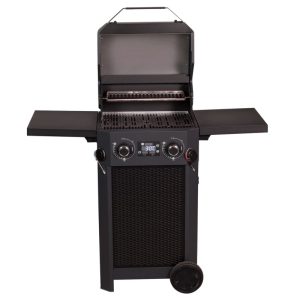 Artusi 240v Electric 2 Burner BBQ with Folding Shelves and Cabinet