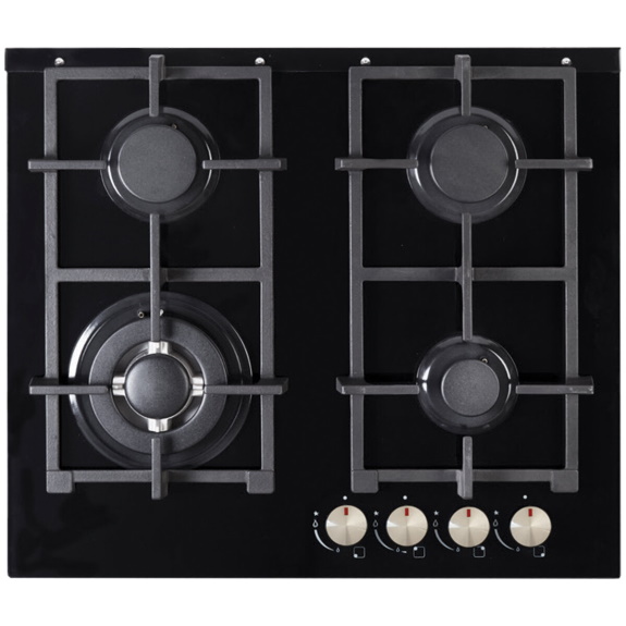 Artusi 60cm 4 Burner Gas on Glass Cooktop