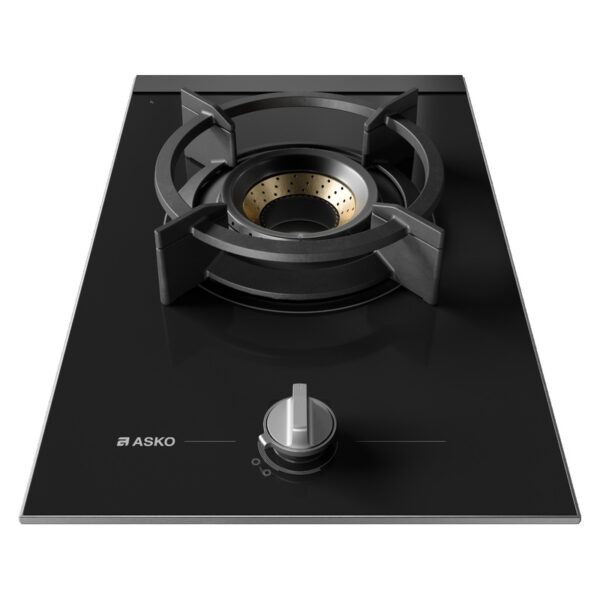 ASKO 33cm 1 Burner Glass Volcano Gas Cooktop - Black