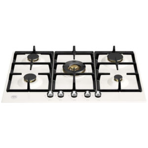 Bertazzoni 75cm Heritage Series Gas Hob with Central Wok - Ivory