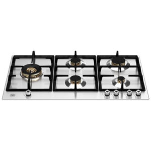 Bertazzoni 90cm Professional Series Gas Hob with Lateral Dual Wok - Stainless Steel