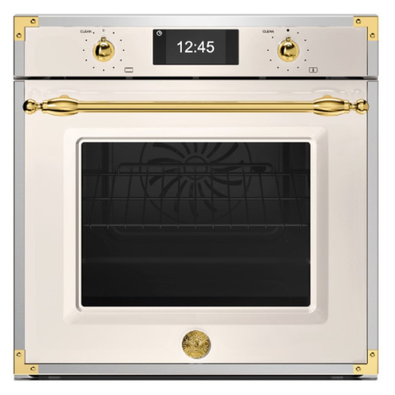 Bertazzoni 60cm Heritage Pyrolytic Combi Steam Oven - Avorio/Gold
