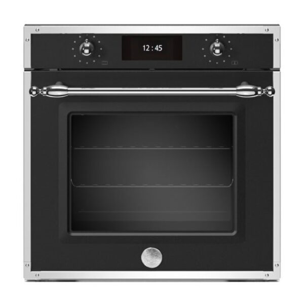 Bertazzoni 60cm Heritage Pyrolytic Electric Steam Oven - Matt Black/Stainless Steel