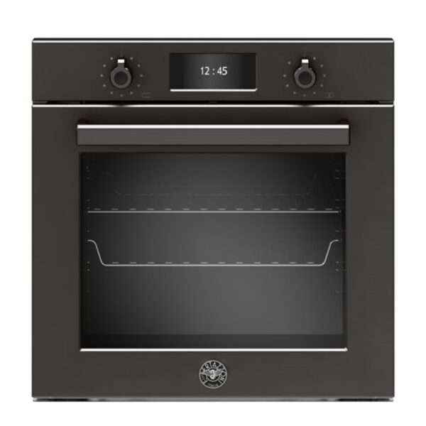 Bertazzoni 60cm Professional Series Pyrolytic Electric Steam Single Oven - Carbonio