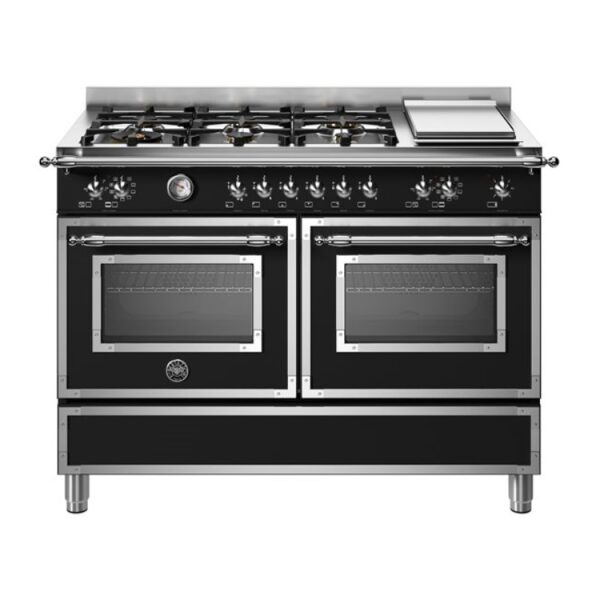 Bertazzoni 120cm Heritage Series Dual Fuel Cooker - Matte Black