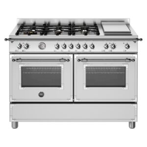 Bertazzoni 120cm Heritage Series Dual Fuel Cooker - Stainless Steel