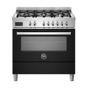 Bertazzoni 90cm Professional Series Dual Fuel Cooker - Black