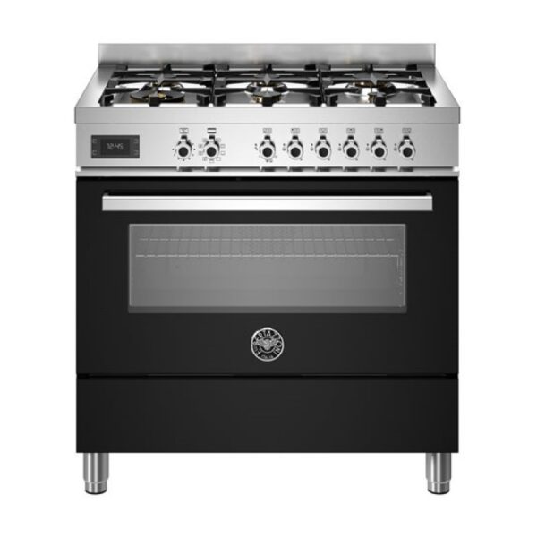 Bertazzoni 90cm Professional Series Dual Fuel Cooker - Black