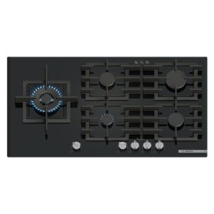 Bosch 90cm 5 Burner Gas Cooktop - Black Glass (Series 6)