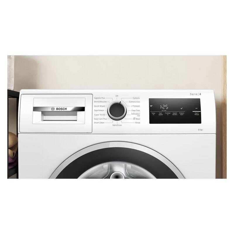 Bosch 8kg Front Load Washing Machine - White (Series 4) - Image 2