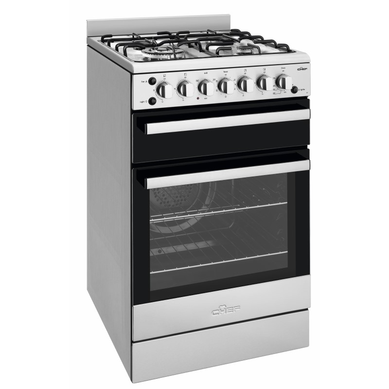 Chef 54cm Freestanding Gas Cooker - Stainless Steel
