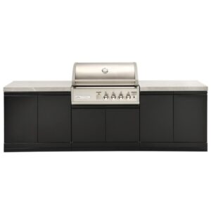 Crossray Outdoor Kitchen 4 Burner BBQ & 2 Double side Cabinets