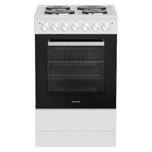 Euromaid 50cm Freestanding Oven with 4-Zone Hotplate Cooktop - White