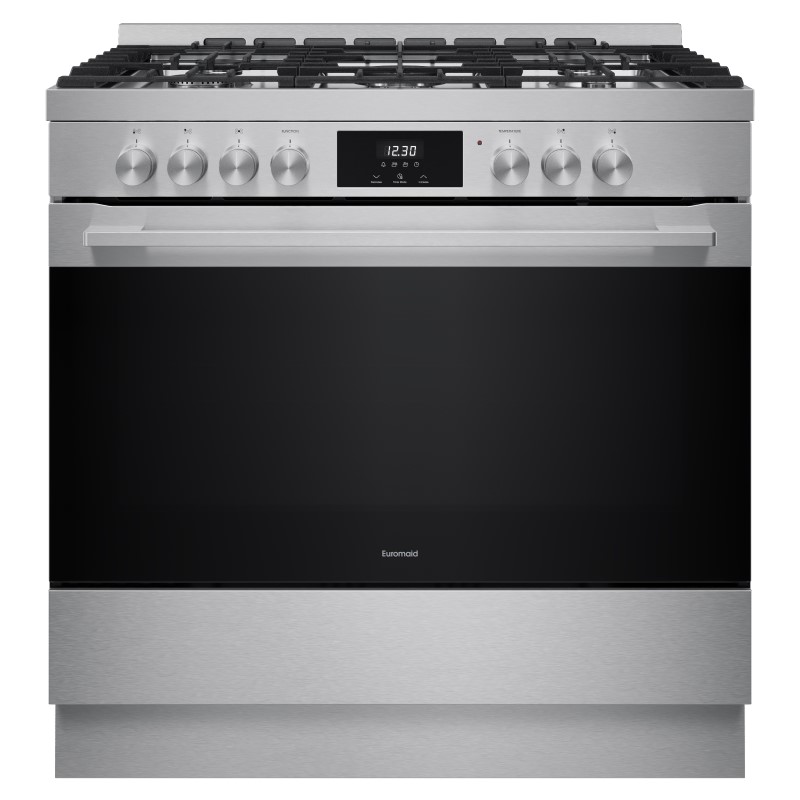 Euromaid 90cm Freestanding Cooker Dual Fuel - Stainless Steel
