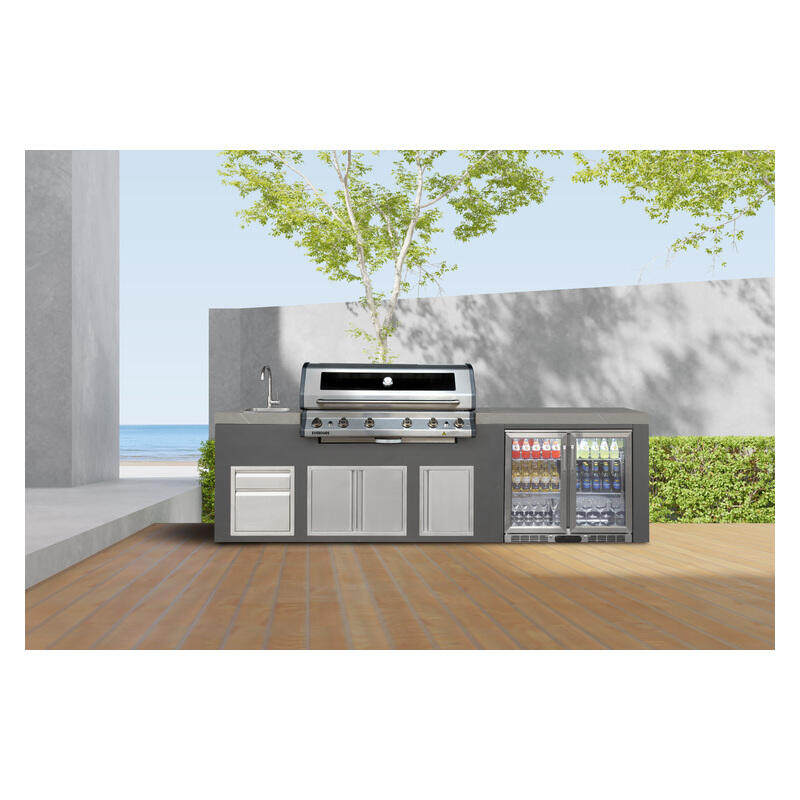 Everdure Bayview Outdoor Kitchen 6 Burn NG Sink with Tropical Rate Beverage Cooler - Image 3