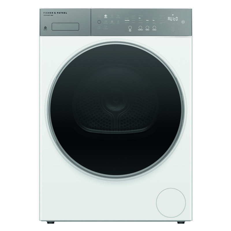 Fisher & Paykel 8kg Smart Heat Pump Condenser Dryer - Woolmark Black - White (Series 5)