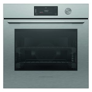Fisher & Paykel 60cm Contemporary Pyrolytic Oven - Brushed Silver Glass (Series 9)