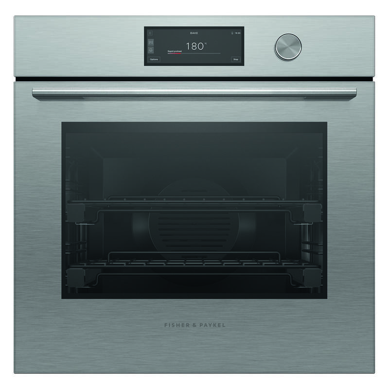 Fisher & Paykel 60cm Contemporary Pyrolytic Oven - Brushed Silver Glass (Series 9)