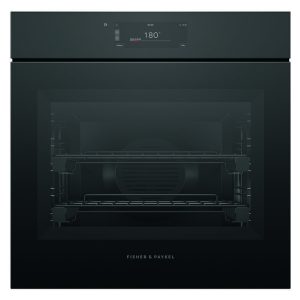 Fisher & Paykel 60cm Minimal Handleless Pyrolytic Oven - Black Glass (Series 11)