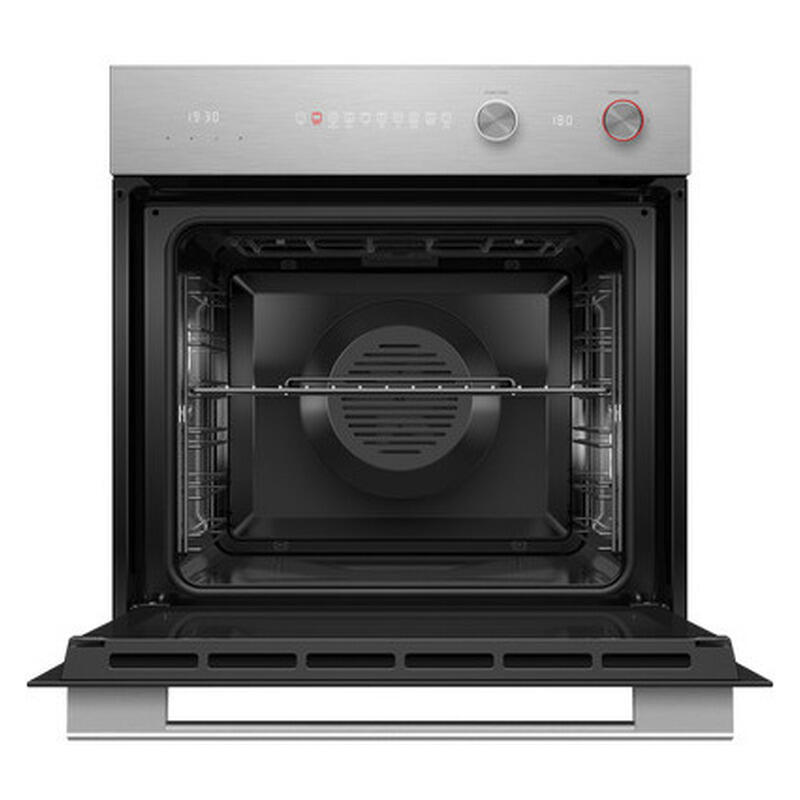 The Fisher & Paykel 60cm Contemporary Pyrolytic Oven - Brushed Silver Glass (Series 5) - Image 2