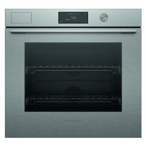 Fisher & Paykel 76cm Contemporary Pyrolytic Steam Assist Oven - Brushed Silver Glass (Series 11)