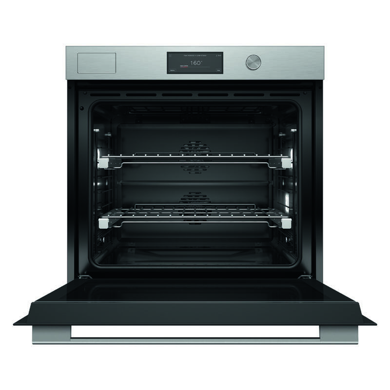 Fisher & Paykel 76cm Contemporary Pyrolytic Steam Assist Oven - Brushed Silver Glass (Series 11) - Image 2