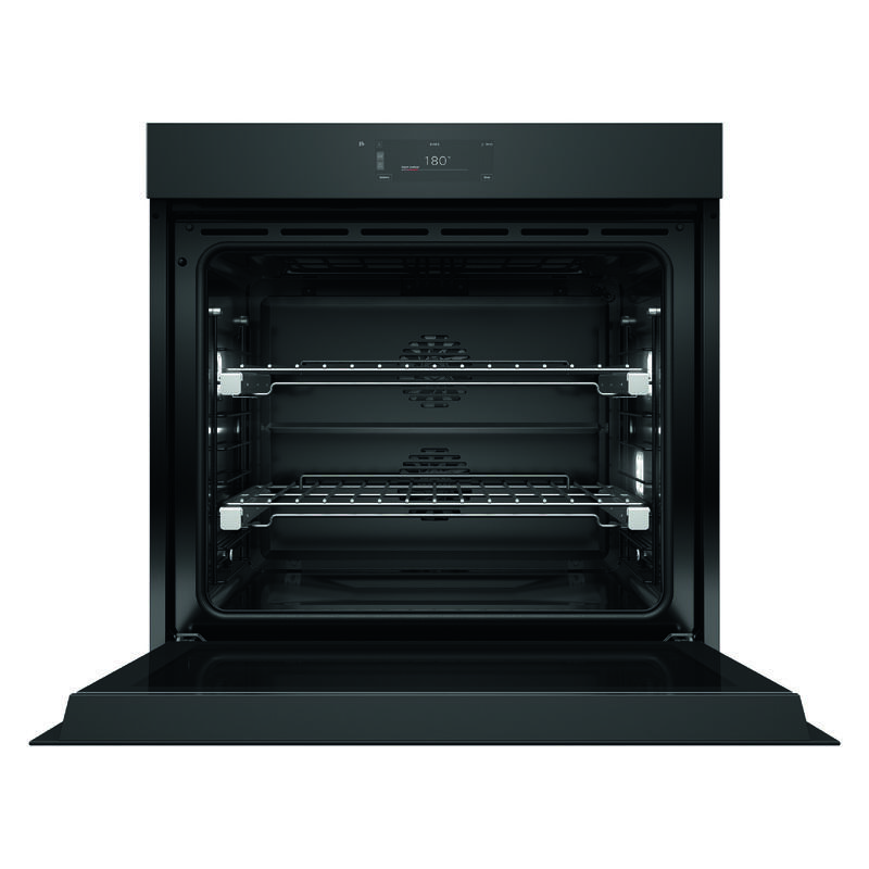 Fisher & Paykel 76cm Minial Handleless Pyrolytic Oven - Black Glass (Series 9) - Image 2