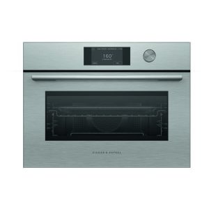 Fisher & Paykel 60cm Contemporary Compact Combi-Microwave Oven - Brushed Silver Glass (Series 7)