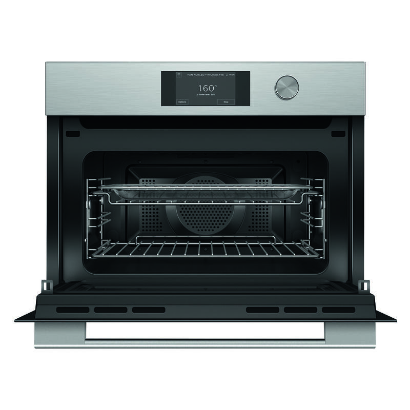 Fisher & Paykel 60cm Contemporary Compact Combi-Microwave Oven - Brushed Silver Glass (Series 7) - Image 2