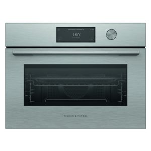 Fisher & Paykel 60cm Contemporary Compact Combi-Microwave Oven - Brushed Silver Glass (Series 9)