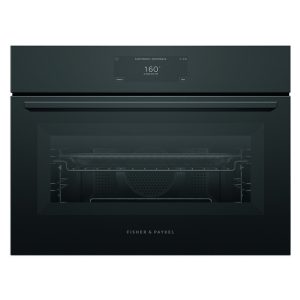 Fisher & Paykel 60cm Minimal Compact Combi-Microwave Oven - Black Glass (Series 9)