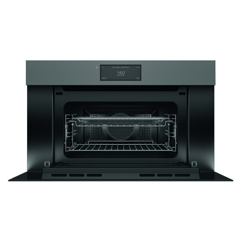 Fisher & Paykel 76cm Minimal Handleless Compact Combi-Microwave Oven - Grey Glass (Series 9) - Image 2